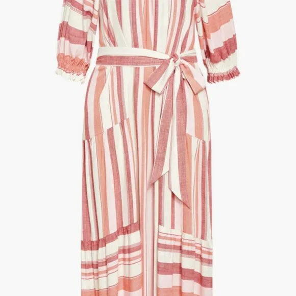 City Chic Stripe Maxi Dress City Chic-BEAUTIFUL SIZE 24/26 - Picture 5 of 6